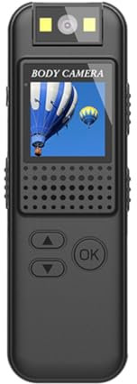 JNJOOD Mini Cámara de Cuerpo 1080P Grabadora de Vídeo Digital Portátil 180 ° CAM Infrarrojos Visión DV Camcorde Micro-Tipo BodyCam