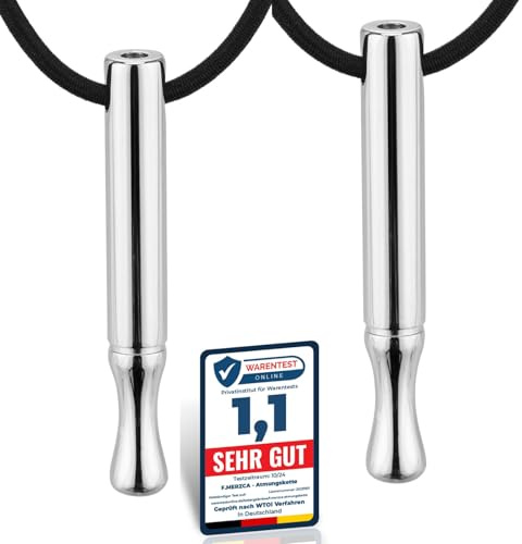F.MERZCA® Premium 2er Partner Set Silber Rauchentwöhnung Hilfsmittel Kette – Mit mehr Widerstand zum Rauchen Aufhören, Raucherentwöhnung, Rauchfrei Hilfsmitte