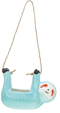 Toyvian Maceta Colgante Diseño de Perezoso para Suculentas de Cerámica Porta Flores Decorativas para Exterior Patio Escritorio