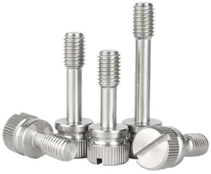 Cilky Metallschrauben 5 Stück M3 M4 304 Edelstahl Schlitz Handschraube Handfestziehen Anti-Lockerung Unverlierbare Rändelschraube(18mm,M3-5pcs)