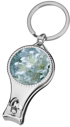 Lily Flower Nail Clipper for Men Women Portable Metal Nail Cutter with Nail File