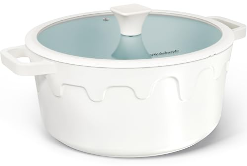MICHELANGELO 8 L Suppentopf mit Glasdeckel, Titan-Keramik-Antihaft Kochtopf