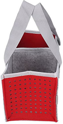 Topiky Tragbare Aufbewahrungstasche für Tonies-Box, Organizer aus Filzstoff, Zum Sicheren Aufbewahren von Lautsprecherzubehör, Größe 26 X 13,7 X 14,4 cm (Rot)