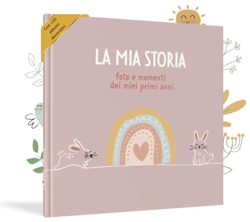 HuBorns - Album Nascita Bambina e Bambino per Incollare Foto e Scritte