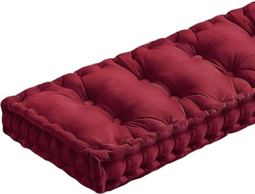 Cuscini Imbottiti per Panche da Esterno/Interno – Cuscini per Panca da Esterno/Interno 1/2/3/4 Posti – Cuscino per Panca da Giardino, Cucina, Sala da Pranzo, Patio Altalena(Wine red,180x50x10cm)
