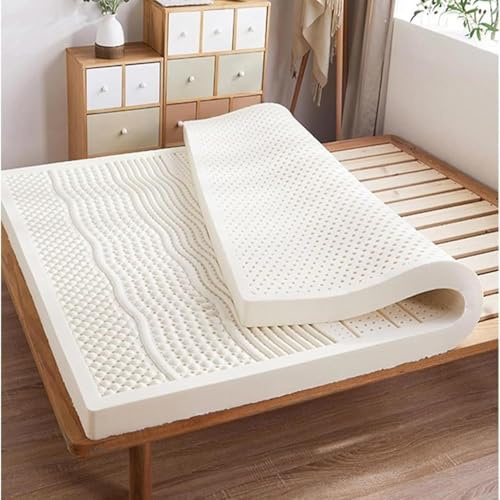 Generisch Latexmatratze, Naturlatexmatratze, Bezug aus 100% Bio-Baumwolle, Abnehmbarer Bezug, ergonomisch geformt, entlastet effektiv Druckstellen(4in,160x210cm(63x83in))