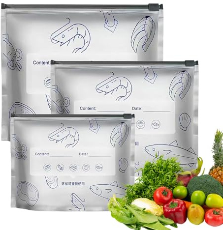 Lot De 30 Sacs De Rangement Réutilisables En Aluminium Avec Fermeture Éclair | Sacs De Congélation À Fermeture Éclair | Sac À Sauce Congélation Étanches | Pour Viande, Légumes, Lait