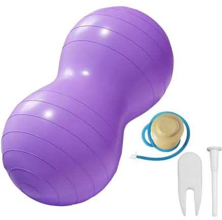 Perfeclan Pelota de de con Bomba, Ligera, con Asiento Flexible y Estabilidad para Ejercicios de Fitness en casa, para niños y Adultos, PÚrpura