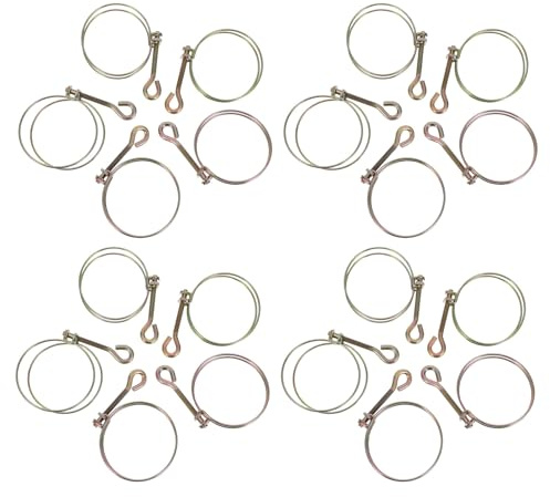 HOMSFOU 20 Stück Doppelschlauchschellen 67mm Verstellbare Metall Rohrschellen mit Doppelter Drahtsicherung für Wasserrohrreparatur Sanitär und Kfz Anwendungen