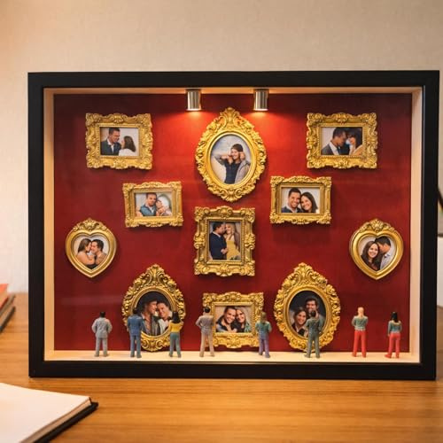 Cornice Per Foto Mini Museum Of Us - Scatola Fai Da Te Con forma Museale E Statuette In Miniatura | Kit Completo Per Creare Un Museo Dei Ricordi | Idea Regalo Unica Per Decorazione Casa E Scrivania