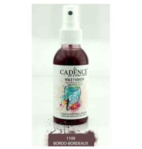 Cadence Textilfarbe zum Sprühen (Fashion Spray) | auf Wasserbasis | 100 ML (1108-Weinrot)