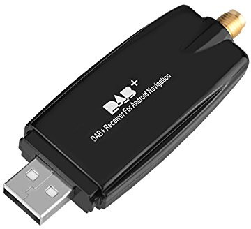 ASHATA DAB+ Receiver Stick, USB 2.0 Digital Radio Tuner Empfänger DAB + Box Antennentuner,Tragbar DAB+ Empfänger mit SMA Antenne für Digital Audio Broadcast/Autoradio