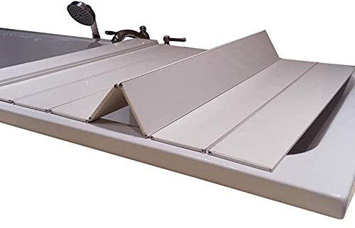 LYLFF Badewannenabdeckung weiße Badewanne Abdeckung staubdichter PVC-Dämmplatte Badewannenabdeckung Faltbare Badewanne Isolierabdeckung, staubdicht/wasserdicht/isoliert (Size : 165x70x0.6cm)