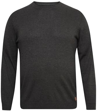 Blend BT Lars stickad tröja herrar Big & Tall finstickad tröja stora storlekar upp till 6XL, Kolblandning (200278), 6XL