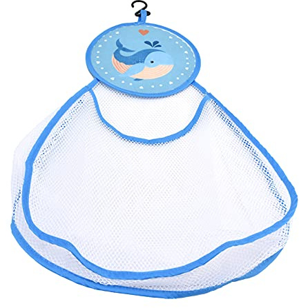 HEEPDD Cartoon Badespielzeug Netzbeutel Saugnapf Badespielzeugbeutel Praktische Aufbewahrung Badespielzeug Organizer Tasche für Badezimmer für Wohnzimmer (Delfin)