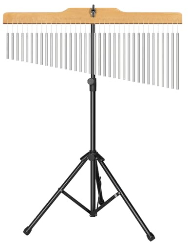 MUSCELL 36-Bar Chimes Percussion Music Instruments with Mounting Stand