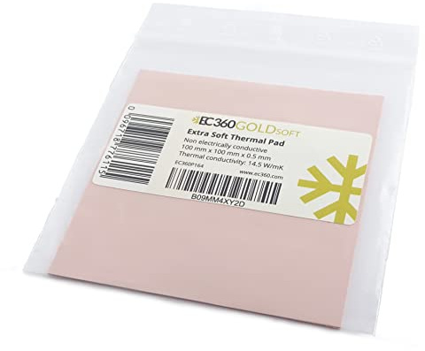 EC360® Gold Soft 14,5W/mK Pad Thermique (100 x 100 x 0,5 mm, Soft)