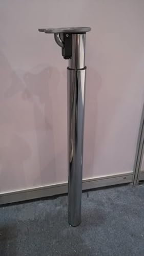 MöbelbeineDia60 * H715-1100mm Faltbarer Verstellbarer runder Tisch Schreibtisch Benchtop Beinfüße Große Verstellbarkeit Chrom
