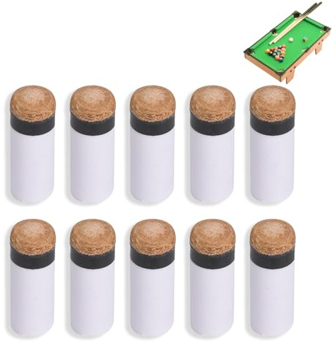 Agatige 10 mm/11 mm/12 mm/13 mm Queue-Spitzen, 10 Stück Pool-Billard-Queue-Spitzen, Ersatz für Pool-Queue-Sticks zum Anschrauben