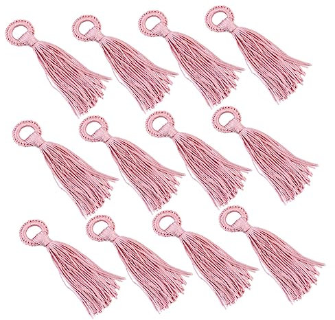 Ciieeo 12stücke Muschelanhänger Aus Polyester Diy Charm Anhänger Für Schmuckherstellung Kleiner Quastenring Als Kleidungszubehör Anhänger Quaste Für Schlüsselanhänger Und Halsketten