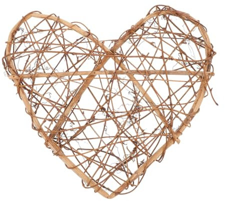 ifundom Hängende Dekoration Kranz Aus Rattanringen Dekorativer Kranzanhänger Aus Ratten Valentinstag Partydekoration Herbst-weihnachtskranz Weidenkranz Kunstwerk Künstlich Hölzern
