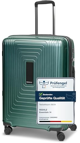 REDOLZ Trolley rigido medio M+ | 46 x 30 x 66 cm | Valigia espandibile da 82 a 97 litri | ultraleggera, solo 3,7 kg (Essentials 14)