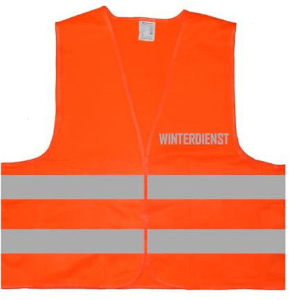 Winterdienst Warnweste BZW. Signalweste mit reflektierendem Aufdruck - Größe S/M, orange