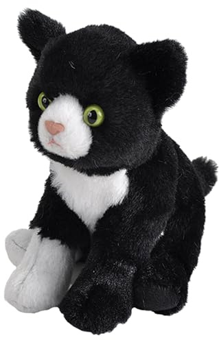 Wild Republic Pocketkins Eco Smokingkatze, Plüschtier, 12 cm, Plüschspielzeug, Hergestellt aus recycelten Materialien, Umweltfreundlich, Smoking
