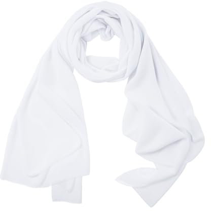 lifwimner Chiffon Schal Damen, Sommer Festliche Schal für Abendkleid, Stola Hijab 175x70 cm Leichte Schals und Tücher Chiffontücher für Braut Sommer Hochzeits (Weiß, 175x70 cm)