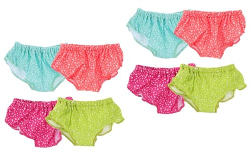 HEMOTON 8 Stück Puppenunterwäsche für Baby Puppen, Puppenkleidung Slip Kurze Hose Unterwäsche, Puppen Windel Zubehör für Puppen