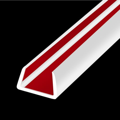 Gummi-Kantenverkleidung, flexibel, selbstklebend, U-förmig, zum Abziehen und Aufkleben, 12 mm breiter U-Kanal-Kantenschutz, babysicherer Kantenschutz für Holz, Sperrholz, Möbel, Länge 6 m
