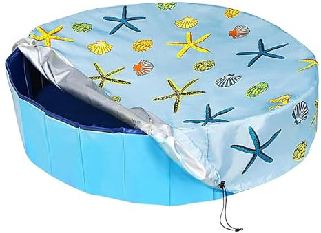 Faltbare Haustier-Poolabdeckung, Sommer-Pool-Abdeckung, Schutz für Haustiere, runde Badeabdeckung für Schwimmbad, Pool-Schutzhülle mit Kordelzug-Design für Möbel und Billardtisch