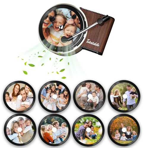 WOCOCN Personalized Photo Car Air Freshener, 9pcs, Black | Exclusive to your Car, Make Every Driving Trip Full of Love and Memories, Gift for Dad, Mom, Best Friends, Colleagues
