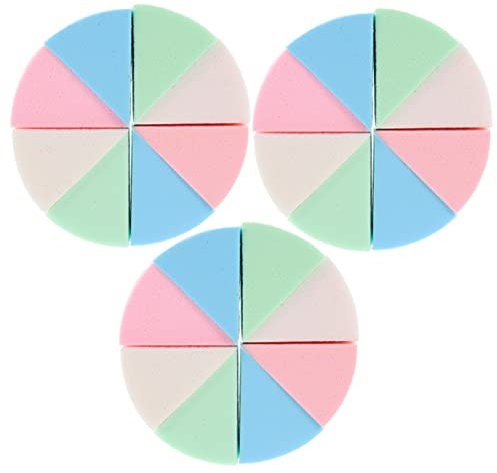 BELLIFFY 3ensembles Éponge à Maquillage Biseautée Disques Démaquillants Éponges à Poudre Pour Usage Quotidien Outils Application De Maquillage Pour Femmes