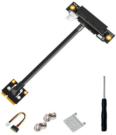 Aurgiarme PCIE - Cable de conexión PCIE en miniatura de 8 x 16 x a PCIE en miniatura PCIe a tarjeta de extensión PCIe para tarjeta de red de sonido