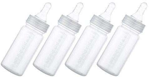ibasenice 4 Stück Nuckelflasche Ausgleichsflaschen Sirup Behälter Babys Würze Babyflasche Babyfläschchen Aus Kunststoff Neugeborene Milchflasche Transparent Pp