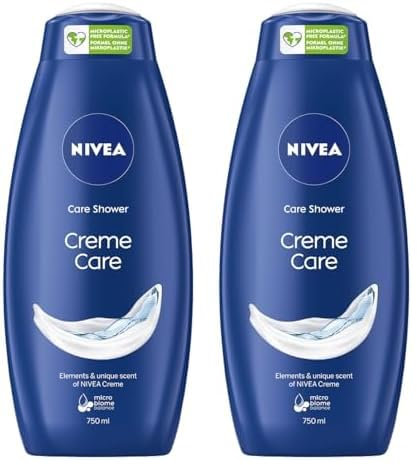 NIVEA Creme Care - Gel de ducha corporal crema, 750 ml (Paquete de 2)