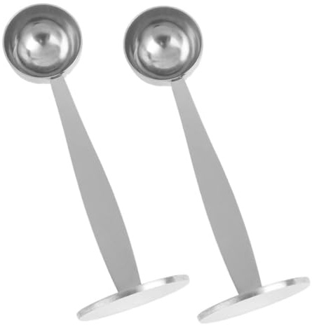 Abaodam 2pièces Cuillères Doseuses à Café Acier Inoxydable Avec Double Tête Pour Mesure Précise Et Tassage Facile Pour Café Moulu Et Usage Quotidien