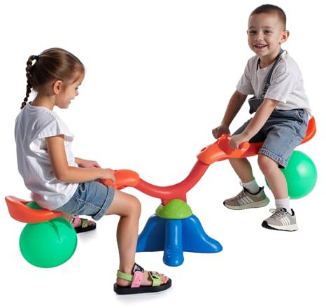 VEVOR Altalena per Bambini, Capacità di 25 kg per Posto, Altalena Girevole con Maniglie, Attrezzatura da Parco Giochi all'Aperto, Giocattoli da Esterno, Girevole a 360 Gradi Multicolore 2 Posti