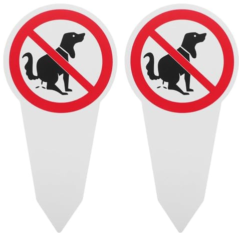 Kein Hundeklo Schild - 2 Stück 300x150mm UV-Beständig Kein Hundeklo Steckschild Groß, Schild Hunde Kacken Verboten für Garten, Wiese, Hof, Park, Wetterfestes Warnschild