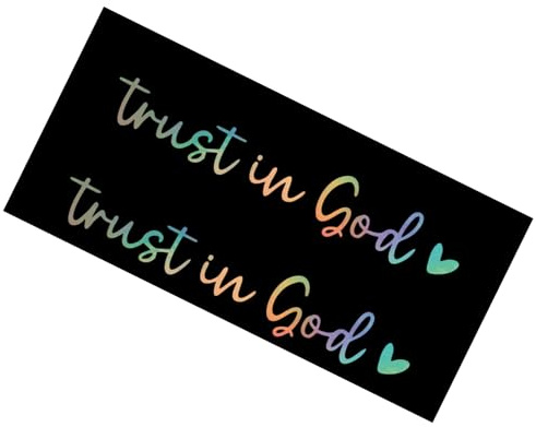 Accessoires en verre de vue arrière pour femmes, autocollants de voiture « Trust in God », décalcomanies, accessoires en verre de vue arrière pour hommes, femmes, famille et amis