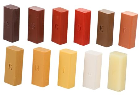BESPORTBLE Wood Floor Repair Wax Blocks for Furniture Scratch Restoration Paraffin Touch-up Kit for Interior Exterior Use Color Mixing DIY Wood Surface Scratch Remover