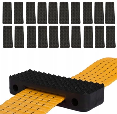 Anwicar Cale de Transport Bloque-Roue Noir Lot de 10 | Cale antidérapante en plastique pour stabiliser et protéger les roues lors du transport avec sangles d'arrimage
