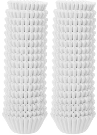 Toyvian 1000 Pirottini di Carta Mini per Muffin e Cupcake Contenitori Usa e Getta da 5X2 CM Stampi per Cottura al Forno per Dolci Feste Matrimoni e Natale