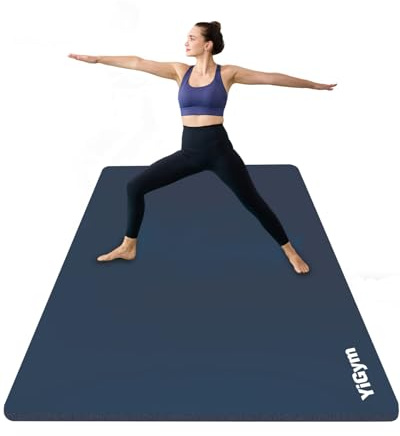 YiGym Gymnastikmatte 195x90cm Groß Yogamatte 10/15mm Dicke XL Fitnessmatte | Mit Tragegurt und Tasche, Rutschfest, Indoor, Outdoor, Home, Gym, Turnen, Pilates