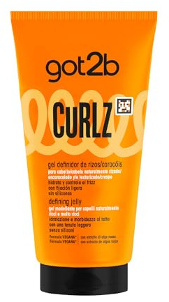 got2b Curlz Gel Definitore 150 ml – Definizione e Idratazione per Capelli Ricci, Ondulati e Afro, Controllo Frizz ed Elasticità con Estratto di Alghe Rosse Formula Vegana