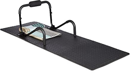 Relaxdays Bodenschutzmatte 60x60cm, 8er-Set, 3m², schwarz | Unterlegmatte Fitnessgeräte, Stärke 1cm, Lärm- & Trittschutz