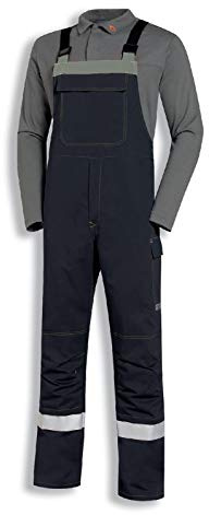 Uvex Multi Function 3661 Schweißer-Arbeitshose - Dunkelgraue Latzhose 48/50