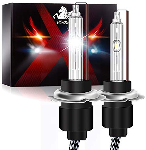 WinPower H7 Xenon Bulbs 55W HID Light Lamp Car Headlight Replacement bulb 6000K Pure White, 1 Pair