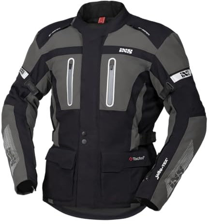 IXS Tour Pacora-ST Motorrad Textiljacke, schwarz/grau, Lang L